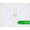 Pricing Tilt-and-Turn 1635x1325 mm REHAU ENERGY-SAVING SYNEGO MD RAL 9016 Traffic white two-sided. Price: 409,11 €