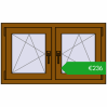 Pricing Tilt-and-Turn 990x575 mm REHAU OPTIMUM EURO-DESIGN 70 GOLDEN OAK two-sided. Price: 236,20 €
