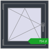 Ustalenie cen Okna skrzydłowe 650x650 mm CLASICTHERM 70 ANTHRACITE_GREY_STRUKTURAL dwustronny. Cena: 754,08 zł