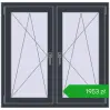 Pricing Tilt-and-Turn 1080x1055 mm REHAU ENERGY-SAVING SYNEGO MD ANTHRACITE_GREY_STRUKTURAL two-sided. Price: 1953,25 zł