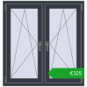 Pricing Tilt-and-Turn 1050x1100 mm REHAU OPTIMUM EURO-DESIGN 70 ANTHRACITE_GREY_STRUKTURAL two-sided. Price: 324,99 €