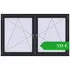 Pricing Tilt-and-Turn 1770x1085 mm REHAU ENERGY-SAVING SYNEGO MD BLACK_ULTI-MATT two-sided. Price: 537,81 €