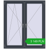 Pricing Tilt-and-Turn 1300x1500 mm REHAU OPTIMUM EURO-DESIGN 70 ANTHRACITE_GREY_STRUKTURAL two-sided. Price: 3 149 PLN