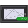 Pricing Tilt-and-Turn 770x500 mm REHAU OPTIMUM EURO-DESIGN 70 ANTHRACITE_GREY_GLATT two-sided. Price: 835.96 PLN