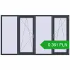 Pricing Tilt-and-Turn 2400x1400 mm REHAU ENERGY-SAVING SYNEGO MD ANTHRACITE_GREY_STRUKTURAL two-sided. Price: 5 360.59 PLN
