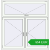 Pricing Tilt-and-Turn 1440x1480 mm REHAU OPTIMUM EURO-DESIGN 70 RAL 9016 Traffic white two-sided. Price: 554.2 EUR