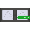 Pricing Tilt-and-Turn 1410x665 mm REHAU ENERGY-SAVING SYNEGO MD BASALT_GREY two-sided. Price: 1552,12 zł