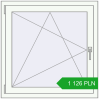 Pricing Tilt-and-Turn 900x900 mm REHAU ENERGY-SAVING SYNEGO MD RAL 9016 Traffic white two-sided. Price: 1 125.51 PLN