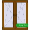 Pricing Tilt-and-Turn 1200x1350 mm REHAU OPTIMUM EURO-DESIGN 70 GOLDEN OAK two-sided. Price: 2 520.31 PLN