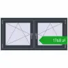 Pricing Tilt-and-Turn 1335x650 mm REHAU ENERGY-SAVING SYNEGO MD ANTHRACITE_GREY_STRUKTURAL two-sided. Price: 1768,28 zł