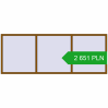 Pricing Tilt-and-Turn 3200x1200 mm REHAU OPTIMUM EURO-DESIGN 70 GOLDEN OAK two-sided. Price: 2 650.54 PLN