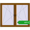 Pricing Tilt-and-Turn 1755x1415 mm REHAU ENERGY-SAVING SYNEGO MD GOLDEN OAK two-sided. Price: 688,51 €