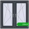 Pricing Tilt-and-Turn 1020x1010 mm REHAU ENERGY-SAVING SYNEGO MD ANTHRACITE_GREY_STRUKTURAL two-sided. Price: 2355,89 zł
