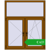 Pricing Tilt-and-Turn 1200x1450 mm REHAU OPTIMUM EURO-DESIGN 70 GOLDEN OAK two-sided. Price: 601,40 €