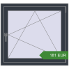 Pricing Tilt-and-Turn 940x860 mm KORSA OPTIMUM REHAU EURO 70. Price: 181 EUR