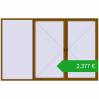 Ustalenie cen Okna skrzydłowe 3600x2300 mm REHAU OPTIMUM EURO-DESIGN 70 GOLDEN OAK dwustronny. Cena: 2377,42 €