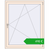 Ustalenie cen Okna skrzydłowe 1100x1350 mm REHAU OPTIMUM EURO-DESIGN 70 CREAME_WHITE_50L-2 dwustronny. Cena: 497,64 €
