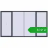 Pricing Tilt-and-Turn 4000x2200 mm REHAU ENERGY-SAVING SYNEGO MD ANTHRACITE_GREY_STRUKTURAL two-sided. Price: 8091,45 zł