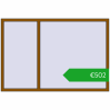 Ustalenie cen Okna skrzydłowe 2007x1350 mm REHAU ENERGY-SAVING SYNEGO MD GOLDEN OAK dwustronny. Cena: 501,75 €