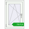 Pricing Tilt-and-Turn 530x790 mm REHAU OPTIMUM EURO-DESIGN 70 BLACK_BROWN external. Price: 759.08 PLN