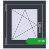 Pricing Tilt-and-Turn 500x560 mm CLASICTHERM 70 ANTHRACITE_GREY_STRUKTURAL two-sided. Price: 198,32 €