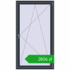 Ustalenie cen Okna skrzydłowe 1000x1800 mm REHAU ENERGY-SAVING SYNEGO MD ANTHRACITE_GREY_STRUKTURAL dwustronny. Cena: 2805,52 zł