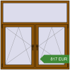 Pricing Tilt-and-Turn 1500x1500 mm KORSA OPTIMUM REHAU EURO 70. Price: 816.66 EUR