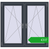 Ustalenie cen Okna skrzydłowe 1245x1175 mm REHAU ENERGY-SAVING SYNEGO MD ANTHRACITE_GREY_STRUKTURAL dwustronny. Cena: 516,89 €