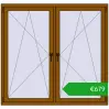 Pricing Tilt-and-Turn 1590x1505 mm REHAU ENERGY-SAVING SYNEGO MD GOLDEN OAK two-sided. Price: 678,84 €