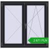 Pricing Tilt-and-Turn 1170x1130 mm REHAU ENERGY-SAVING SYNEGO MD BLACK_ULTI-MATT two-sided. Price: 2 670.84 PLN