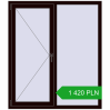 Pricing Tilt-and-Turn 1300x1500 mm REHAU OPTIMUM EURO-DESIGN 70 CHOCOLATE_BROWN two-sided. Price: 1 420.49 PLN