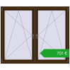 Ustalenie cen Okna skrzydłowe 1755x1460 mm REHAU ENERGY-SAVING SYNEGO MD DARK_OAK dwustronny. Cena: 700,95 €