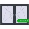 Pricing Tilt-and-Turn 1500x1100 mm REHAU ENERGY-SAVING SYNEGO MD ANTHRACITE_GREY_STRUKTURAL two-sided. Price: 3 270.47 PLN