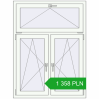 Pricing Tilt-and-Turn 1050x1400 mm REHAU OPTIMUM EURO-DESIGN 70 RAL 9016 Traffic white two-sided. Price: 1357,56 zł