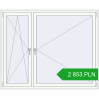 Pricing Tilt-and-Turn 1765x1435 mm REHAU OPTIMUM EURO-DESIGN 70 ANTHRACITE_GREY_STRUKTURAL external. Price: 2 852.67 PLN