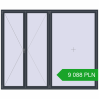 Pricing Tilt-and-Turn 2800x2300 mm REHAU ENERGY-SAVING SYNEGO MD ANTHRACITE_GREY_STRUKTURAL two-sided. Price: 9 088.3 PLN