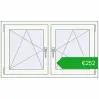 Pricing Tilt-and-Turn 1170x680 mm REHAU ENERGY-SAVING SYNEGO MD RAL 9016 Traffic white two-sided. Price: 252,20 €