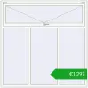 Pricing Tilt-and-Turn 1800x1800 mm ALU STANDARD 72 RAL 9016 Traffic white two-sided. Price: 1297,18 €