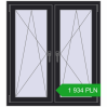 Pricing Tilt-and-Turn 1080x1205 mm REHAU ENERGY-SAVING SYNEGO MD BLACK_ULTI-MATT two-sided. Price: 1933,90 zł