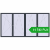 Pricing Tilt-and-Turn 4700x2300 mm REHAU ENERGY-SAVING SYNEGO MD ANTHRACITE_GREY_STRUKTURAL two-sided. Price: 14 780.22 PLN