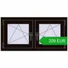 Pricing Tilt-and-Turn 990x500 mm REHAU OPTIMUM EURO-DESIGN 70 BLACK_BROWN two-sided. Price: 209.01 EUR