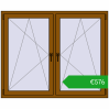 Pricing Tilt-and-Turn 1500x1220 mm REHAU ENERGY-SAVING SYNEGO MD GOLDEN OAK two-sided. Price: 576,03 €