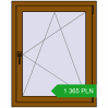 Pricing Tilt-and-Turn 800x1000 mm REHAU OPTIMUM EURO-DESIGN 70 GOLDEN OAK two-sided. Price: 1 364.51 PLN