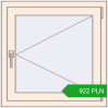 Pricing Tilt-and-Turn 750x750 mm REHAU OPTIMUM EURO-DESIGN 70 CREAME_WHITE_50L-2 two-sided. Price: 921.83 PLN