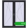 Ustalenie cen Okna rozwierne 1320x1535 mm REHAU ENERGY-SAVING SYNEGO MD BLACK_ULTI-MATT dwustronny. Cena: 576,06 €