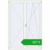 Pricing Tilt-and-Turn 1500x2200 mm REHAU OPTIMUM EURO-DESIGN 70 RAL 9016 Traffic white two-sided. Price: 507,14 €