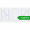 Pricing Tilt-and-Turn 2600x1280 mm REHAU OPTIMUM EURO-DESIGN 70 RAL 9016 Traffic white two-sided. Price: 3 385.99 PLN