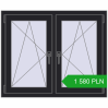 Pricing Tilt-and-Turn 1050x860 mm REHAU ENERGY-SAVING SYNEGO MD BLACK_ULTI-MATT two-sided. Price: 1579,88 zł