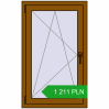 Pricing Tilt-and-Turn 680x1110 mm REHAU OPTIMUM EURO-DESIGN 70 GOLDEN OAK two-sided. Price: 1 210.61 PLN