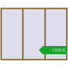 Ustalenie cen Okna skrzydłowe 3000x2350 mm KORSA RENOVATION REHAU EURO 70. Cena: 1031,62 €